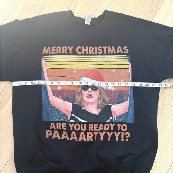 Merry Christmas Paaarty Funny Graphic Sweatshirt Size Large - Picture 5 of 7